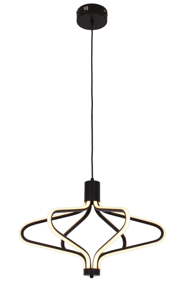 Yıldız Modern Avize LED 64W 60x60cm Alüminyum Profil Siyah Dorbien-EV-10380-6BSY