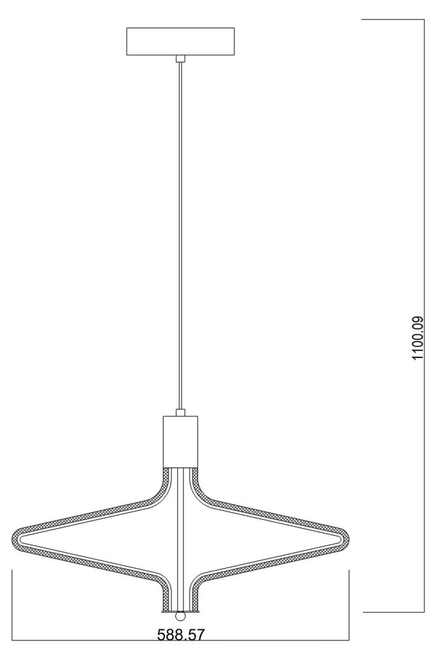 Yıldız Modern Avize LED 64W 60x60cm Alüminyum Profil Siyah Dorbien-EV-10380-6BSY