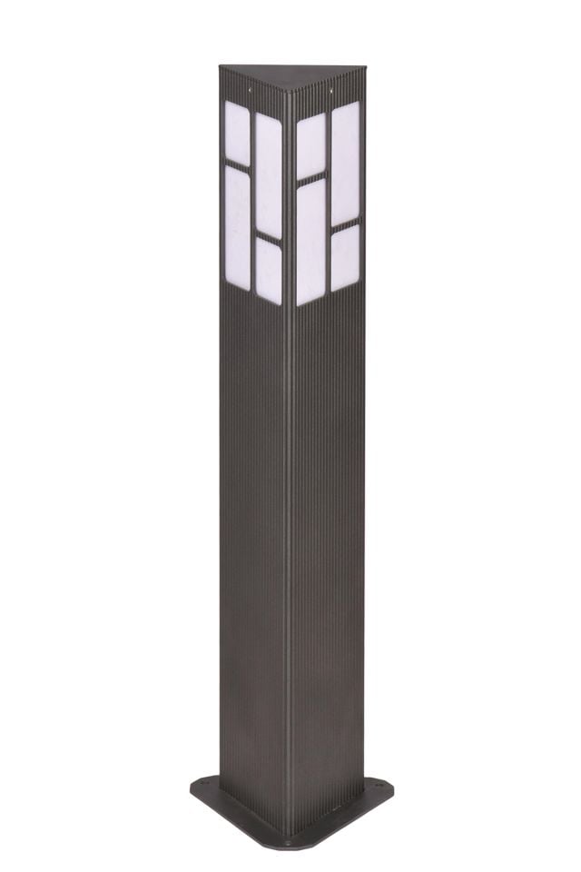 Bahçe Bollard E27 12W 15x15cm Alüminyum Profil Siyah Dorbien-BBO-68248-BSY-M2