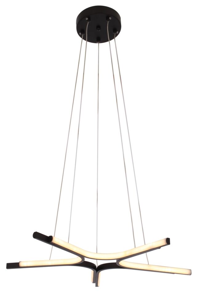 Yıldız Modern Avize LED 45W 60x60cm Alüminyum Profil Siyah Dorbien-EV-10382-5BSY