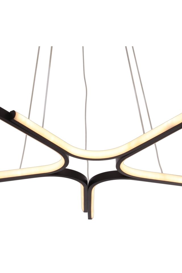 Yıldız Modern Avize LED 45W 60x60cm Alüminyum Profil Siyah Dorbien-EV-10382-5BSY