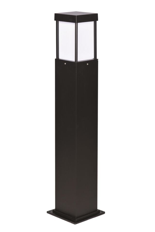 Bahçe Bollard E27 12W 12x12cm Alüminyum Profil Siyah Dorbien-BBO-68250-BSY