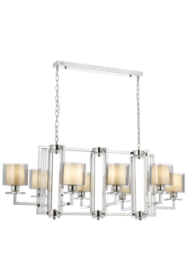 Beach Modern Avize E27 96W 110x60cm Metal Krom Avonni-AV-4285-8K-YM