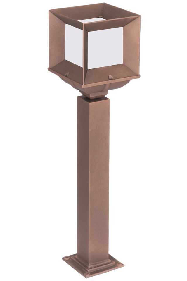 Bahçe Bollard E27 12W 22x22cm Alüminyum Kahverengi Dorbien-BBO-68273-BKR-B