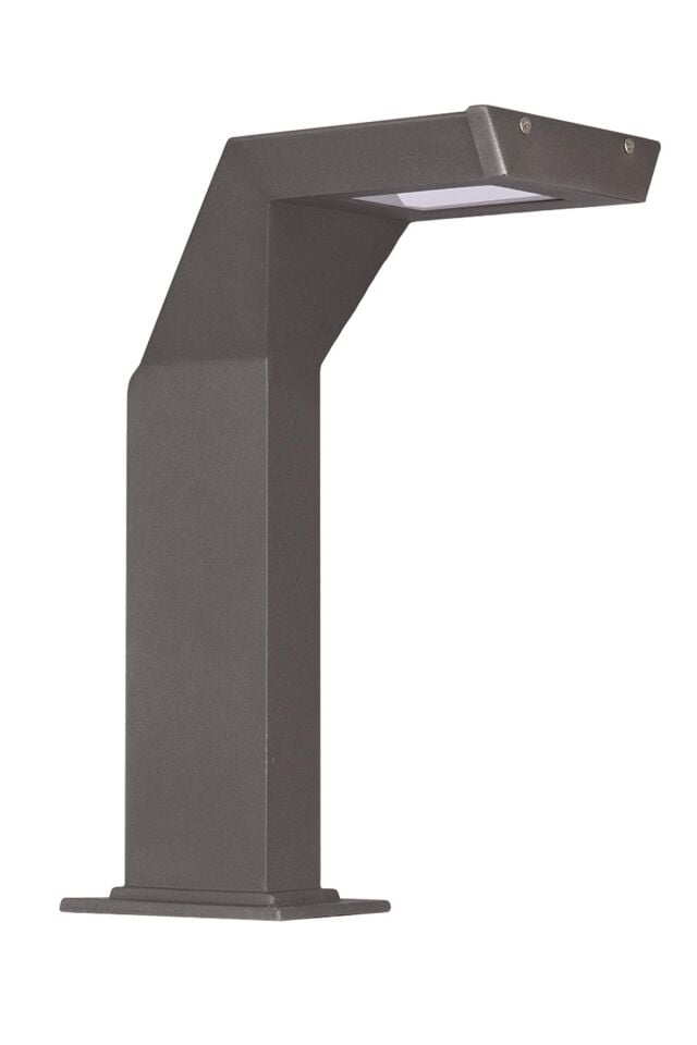 Bahçe Bollard LED 6W 12x6cm Alüminyum Profil Siyah Dorbien-BBO-68289-BSY-K