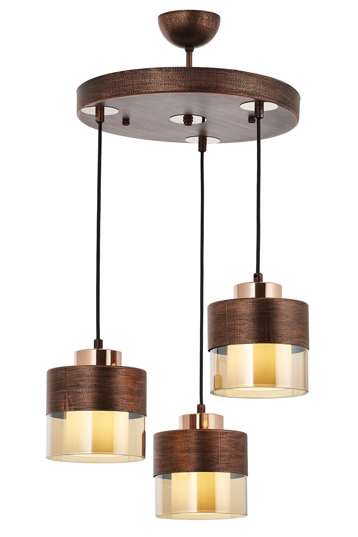 Cabin Modern Avize E27 36W 40cm Metal Bakır Patina Avonni-AV-4288-3T-CPR
