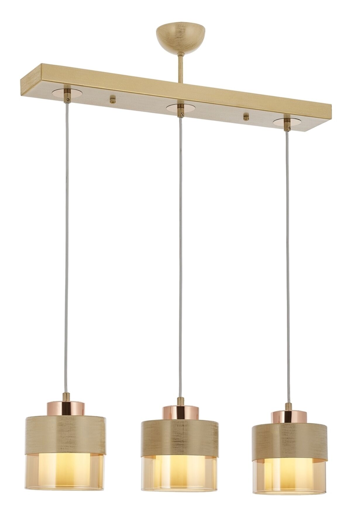 Cabin Modern Avize E27 36W 70x15cm Metal Krem Avonni-AV-4288-3Y-KRM