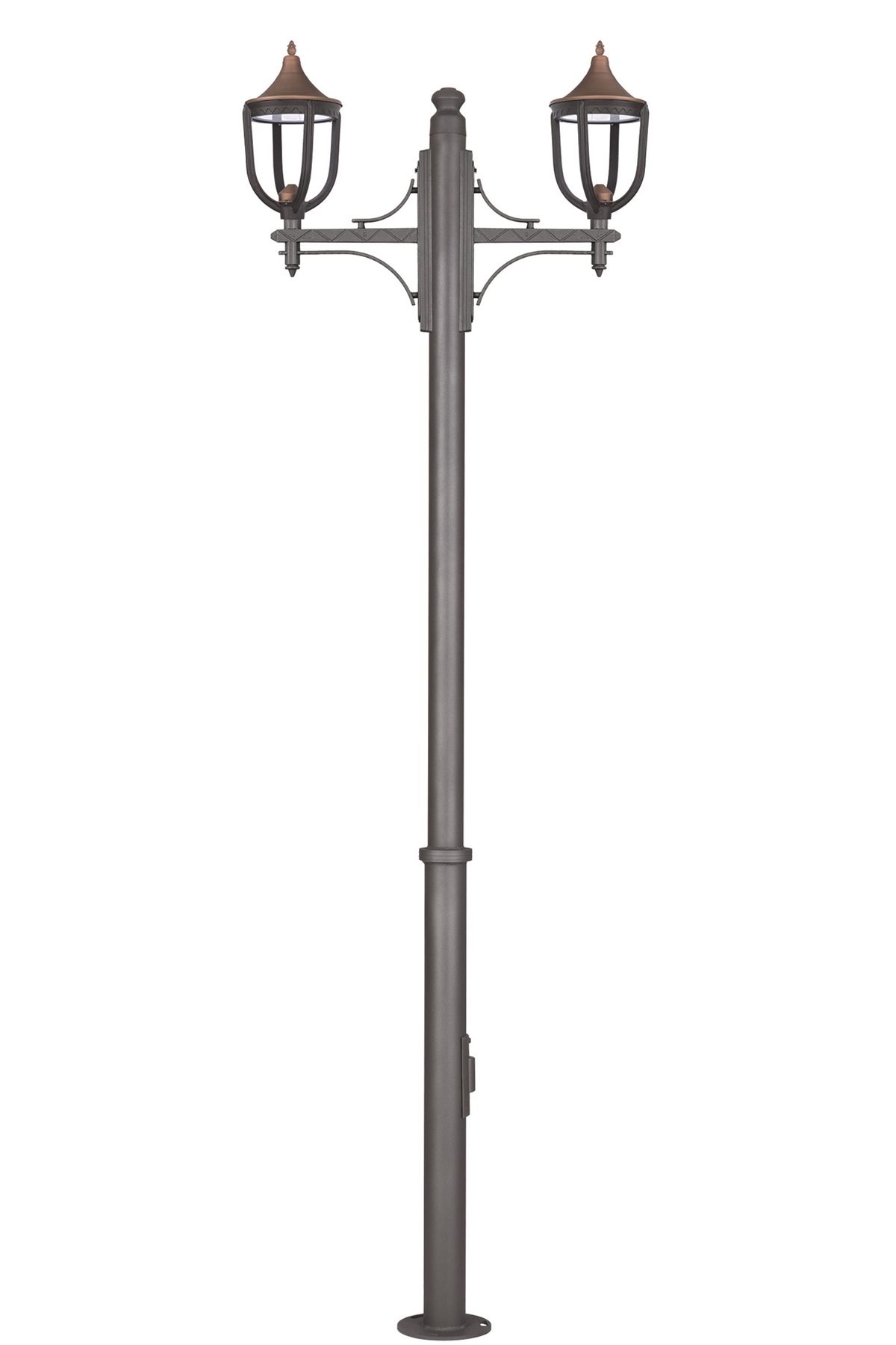 Bahçe Direkleri LED 20W 80cm Çelik Boru Siyah Dorbien-BDR-68218-BSY-M1-LED