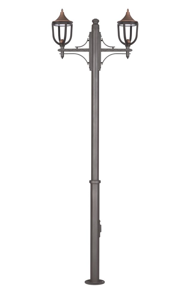Bahçe Direkleri LED 20W 80cm Çelik Boru Siyah Dorbien-BDR-68218-BSY-M1-LED