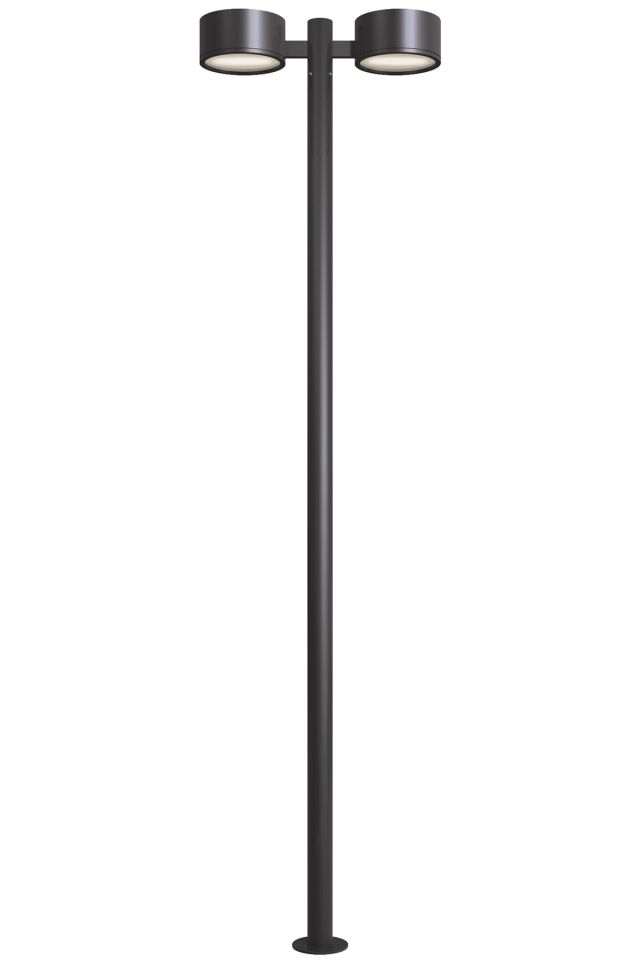 Bahçe Direkleri LED 45W 100cm Çelik Boru Siyah Dorbien-BDR-68219-2BSY-LED