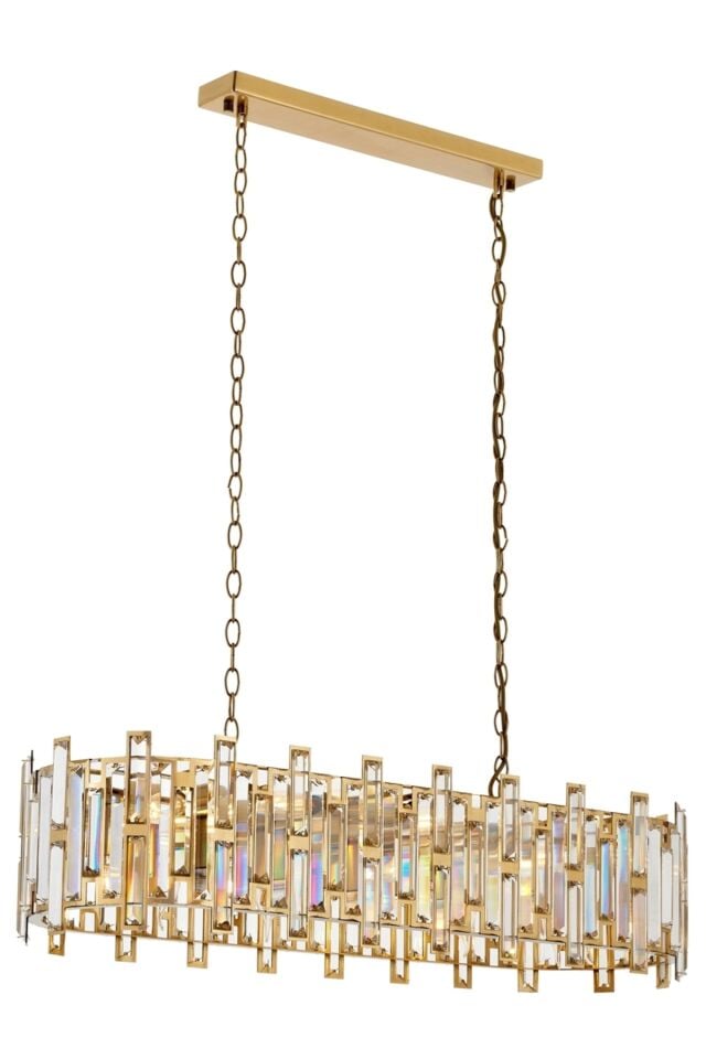 Collar Klasik Avize E14 78W 90x30cm Metal Eskitme Avonni-AV-4307-E30X90