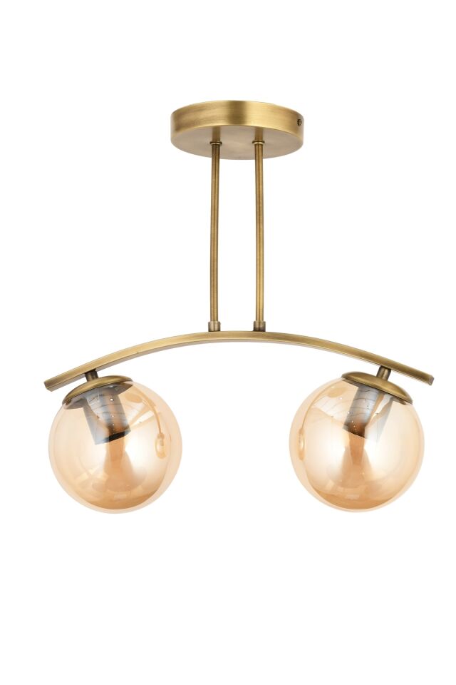 Küre Modern Avize E27 24W 45cm Metal Eskitme Dorbien-FZ-7391-2E