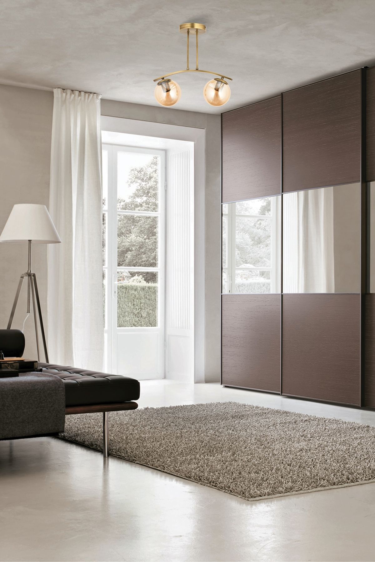 Küre Modern Avize E27 24W 45cm Metal Eskitme Dorbien-FZ-7391-2E