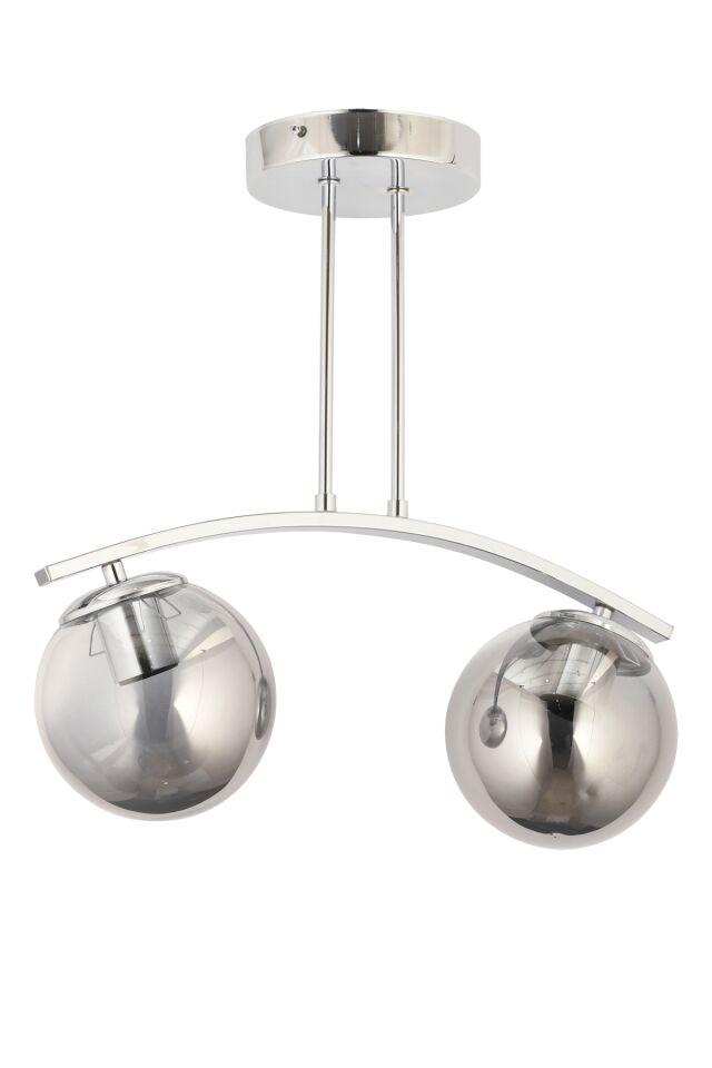 Küre Modern Avize E27 24W 45cm Metal Krom Dorbien-FZ-7391-2K