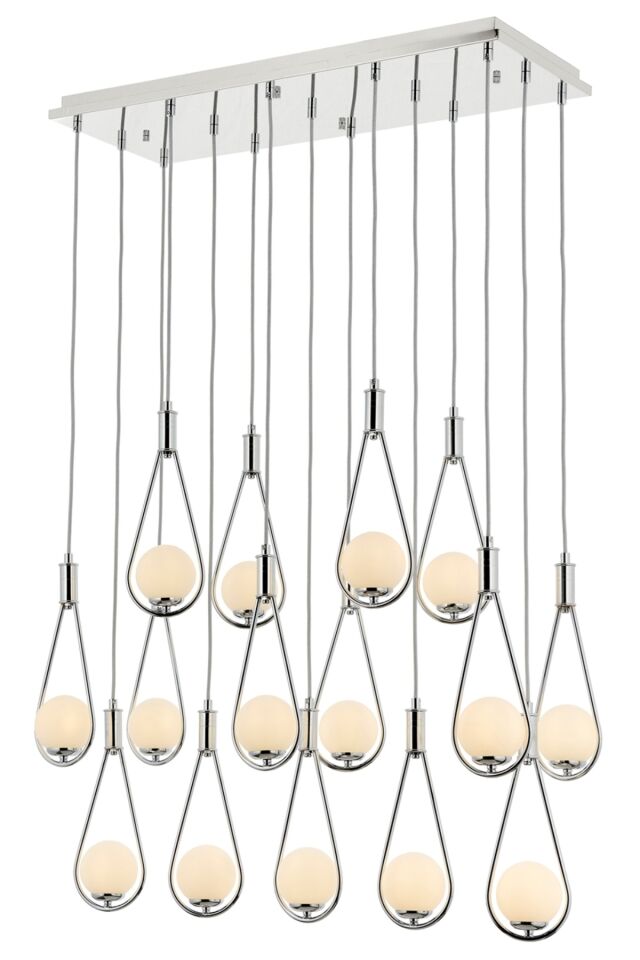 Drop Modern Avize G9 75W 85x35cm Metal Krom Avonni-AV-4316-K30X85