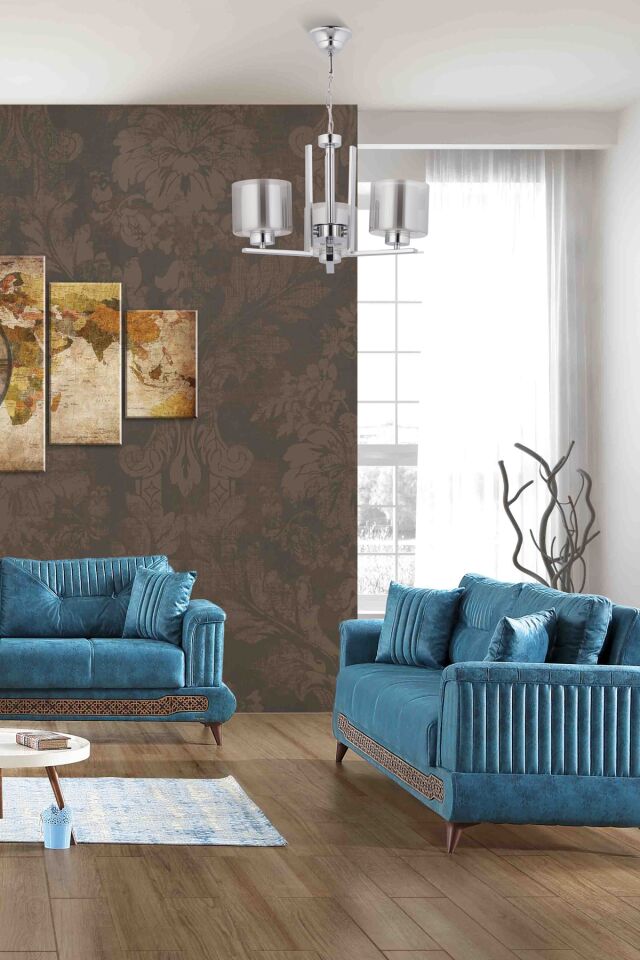 Silindir Modern Avize E27 36W 50cm Metal Krom Dorbien-FZ-7395-3K