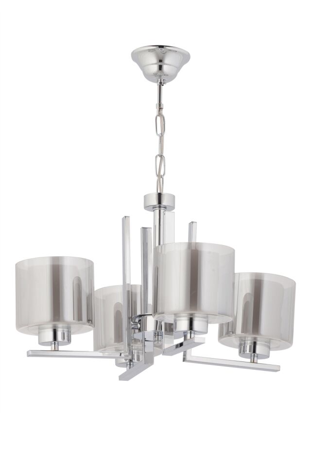 Silindir Modern Avize E27 48W 50cm Metal Krom Dorbien-FZ-7395-4K