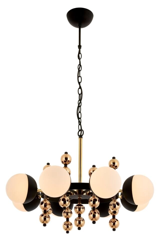 Dönüm Modern Avize E27 96W 105cm Metal Sarı Avonni-AV-4322-8S