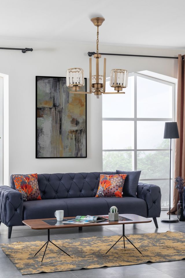 Kristal Modern Avize E27 36W 50cm Metal Eskitme Dorbien-FZ-7396-3E